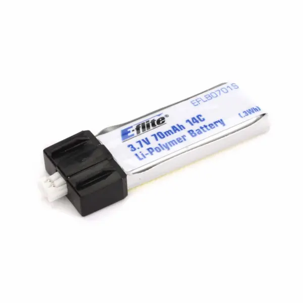 E Flite 70mAh 1S 3.7volt 14C LiPo Battery (PKZ3001) — image 3 of 3