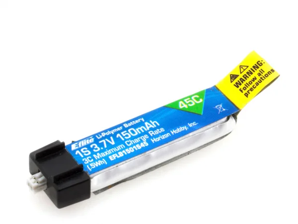 E Flite 3.7v 1S 150mAh 45C LiPo Battery