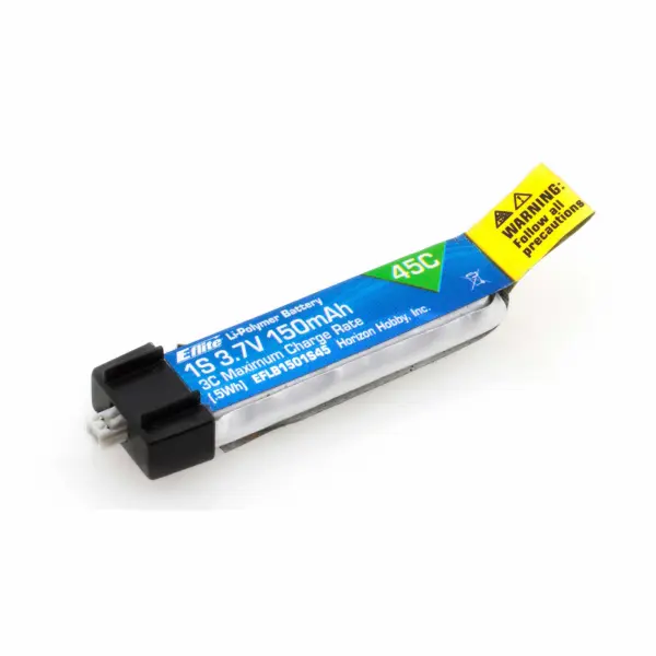 E Flite 3.7v 1S 150mAh 45C LiPo Battery — image 3 of 3