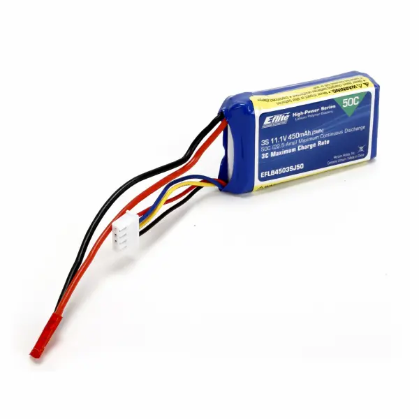 E Flite 3s 450mAh 11.1V LiPo Battery for Inverza — image 3 of 3