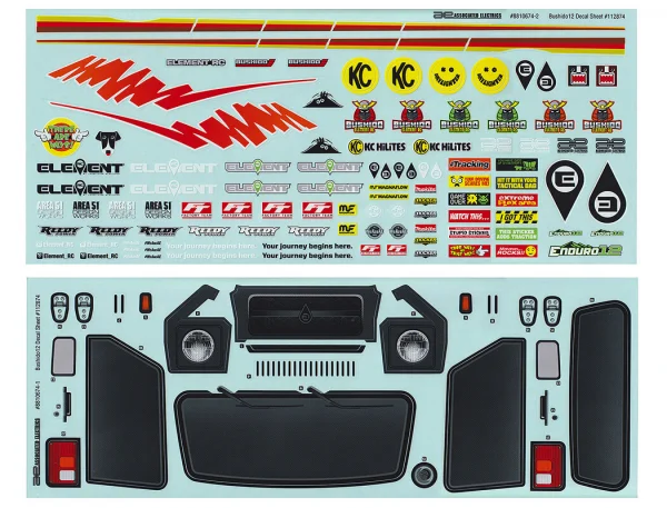 Element RC Enduro12 Bushido Decal Sheet — image 2 of 2
