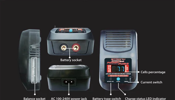 eTronix Powerpal Pocket Plus 2 Ac4A Lipo/Nimh Balance Charger