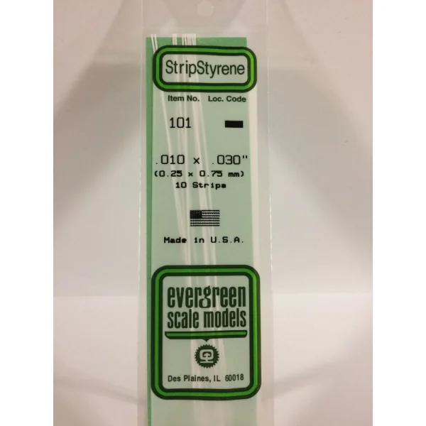 Evergreen [6-101] 14 Strip .010 x .030 (100 per pack)