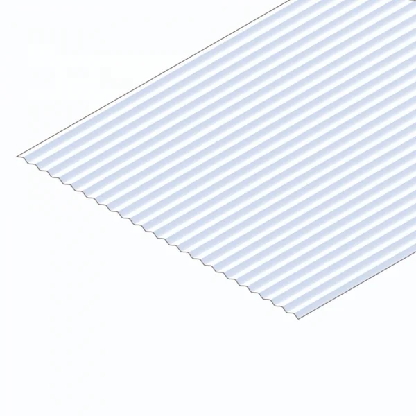 Evergreen 12x24in (30x60cm) Corrugated Metal Siding Sheet .040in (1.0mm) Thick .125in Groove Spacing (1 sheet per pack)