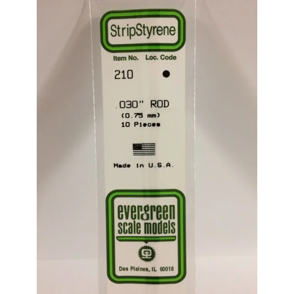 Evergreen [6-210] 14 Rod .030 (100 per pack)