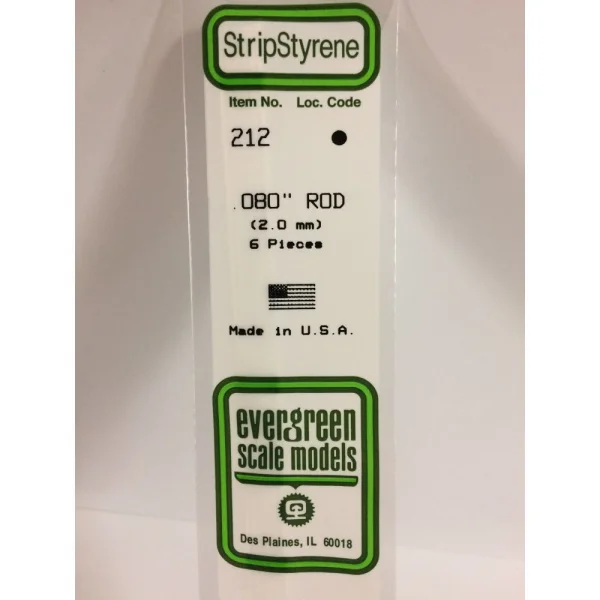 Evergreen [6-212] 14 Rod .080 (100 per pack)