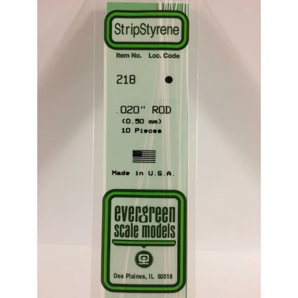 Evergreen 14in (35cm) Rod .020in (10 per pack)