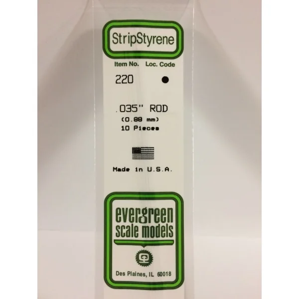 Evergreen 14in (35cm) Rod .035in (10 per pack)