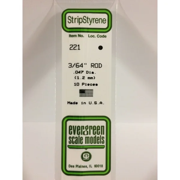 Evergreen [6-221] 14 Rod .047 (100 per pack)
