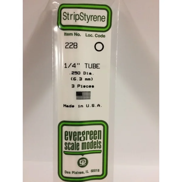 Evergreen [6-228] 14 Round Tube (Telescoping) .250 (1/4) (100 per pack)