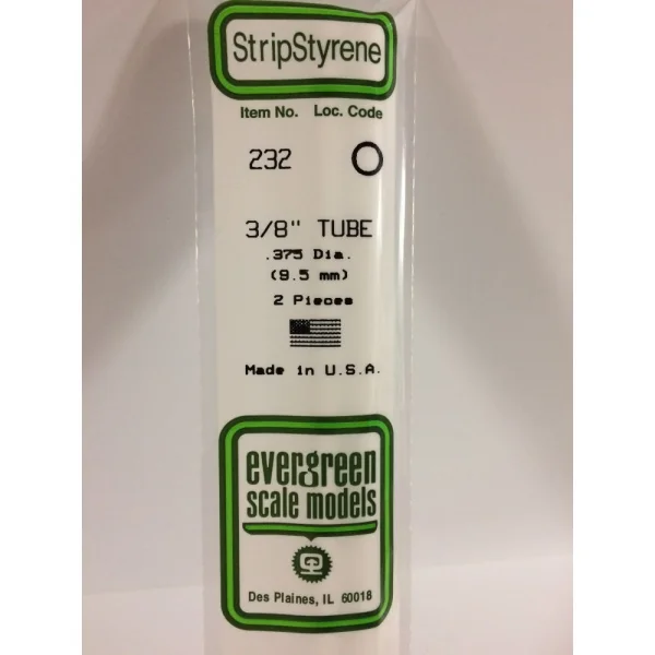 Evergreen [6-232] 14 Round Tube (Telescoping) .375 (3/8) (100 per pack)