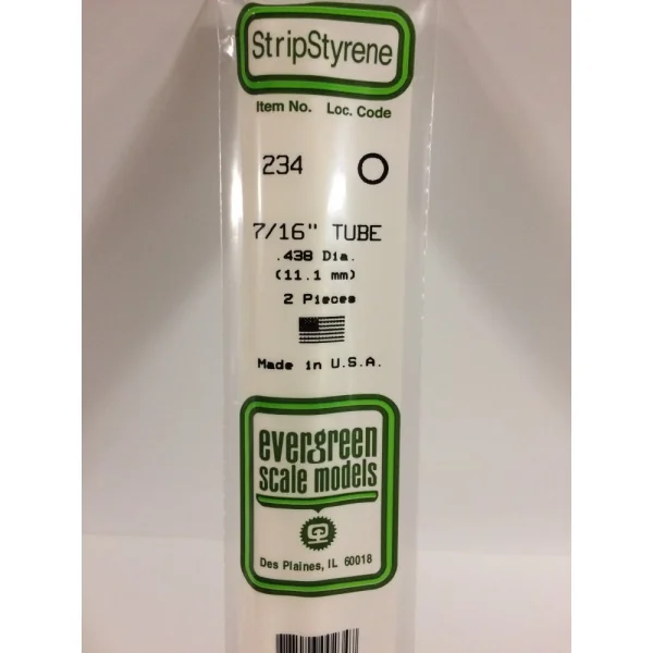 Evergreen [6-234] 14 Round Tube (Telescoping) .438 (7/16) (100 per pack)