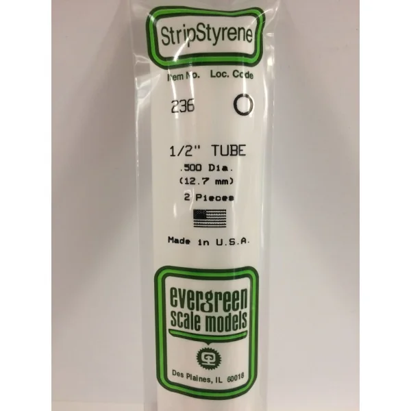 Evergreen [6-236] 14 Round Tube (Telescoping) .500 (1/2) (100 per pack)