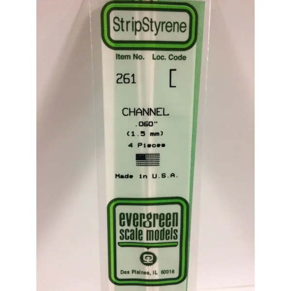 Evergreen 14in (35cm) C-Channel .060in (4 per pack)