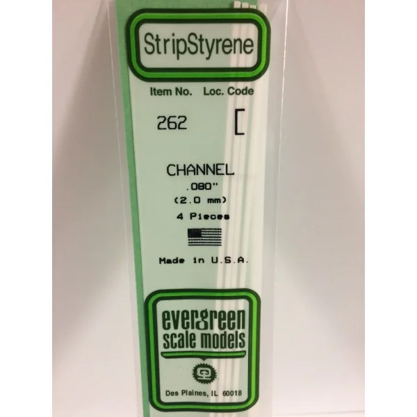 Evergreen [6-262] 14 Channel .080 (100 per pack)