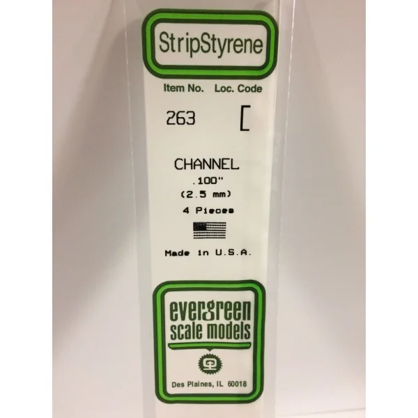 Evergreen 14in (35cm) C-Channel .100in (4 per pack)