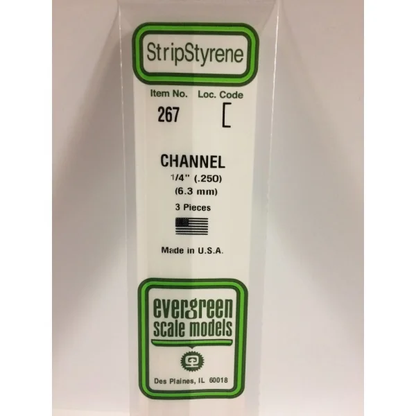 Evergreen [6-267] 14 Channel .250 (1/4) (100 per pack)
