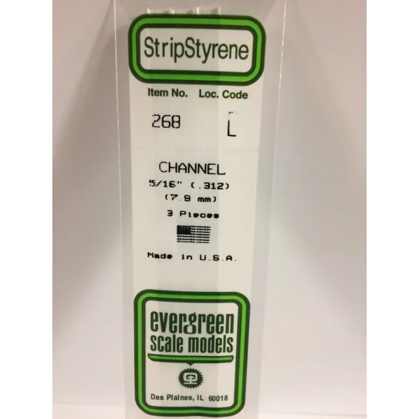 Evergreen [6-268] 14 Channel .312 (5/16) (100 per pack)