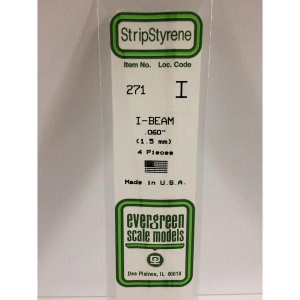 Evergreen 14in (35cm) I-Beam .060in (4 per pack)