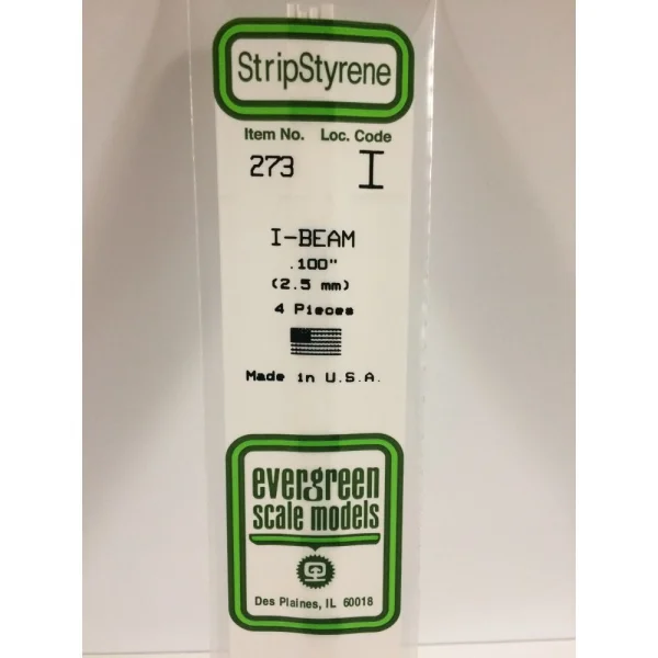 Evergreen [6-273] 14 I-Beam .100 (100 per pack)