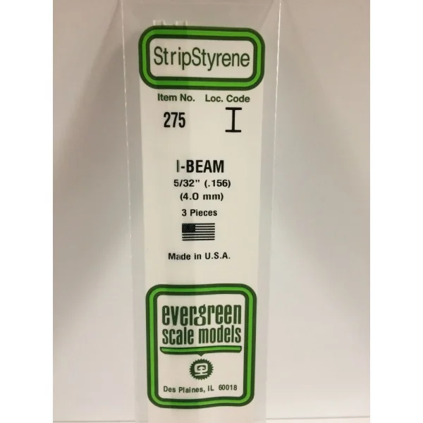 Evergreen [6-275] 14 I-Beam .156 (5/32) (100 per pack)