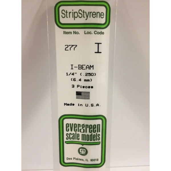 Evergreen [6-277] 14 I-Beam .250 (1/4) (100 per pack)