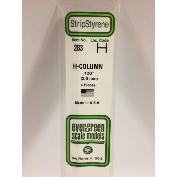 Evergreen [6-283] 14 H-Column .100 (100 per pack)