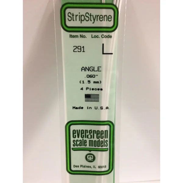 Evergreen 14in (35cm) Right-Angle .060in (4 per pack)