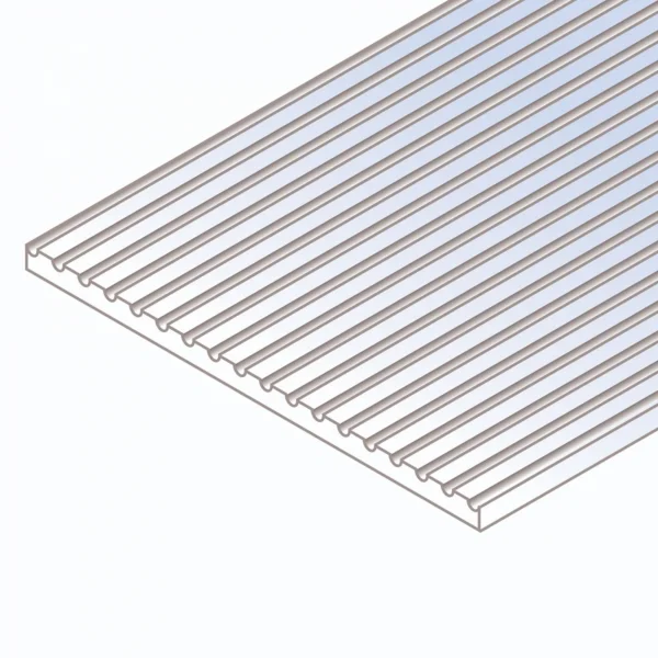 Evergreen 6x12in (15x30cm) Passenger Car Siding Sheet .030in (0.75mm) Thick (1 Sheet per pack)