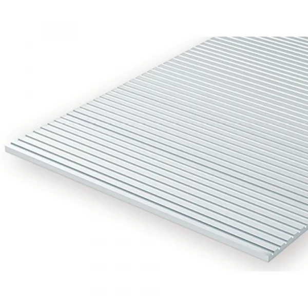 Evergreen 6x12in (15x30cm) Passenger Car Siding Sheet .030in (0.75mm) Thick (1 Sheet per pack)