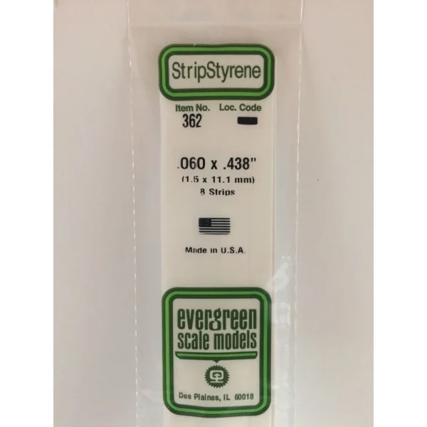 Evergreen [6-362] 24 Strip .060 x .438 (50 per pack)