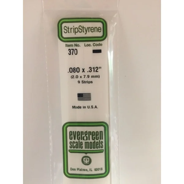 Evergreen [6-370] 24 Strip .080 x .312 (50 per pack)