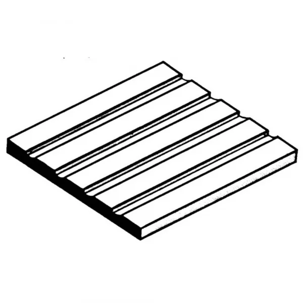 Evergreen 6x12in (15x30cm) Novelty Siding Sheet .040in (1.0mm) Thick .060in Spacing (1 Sheet per pack)