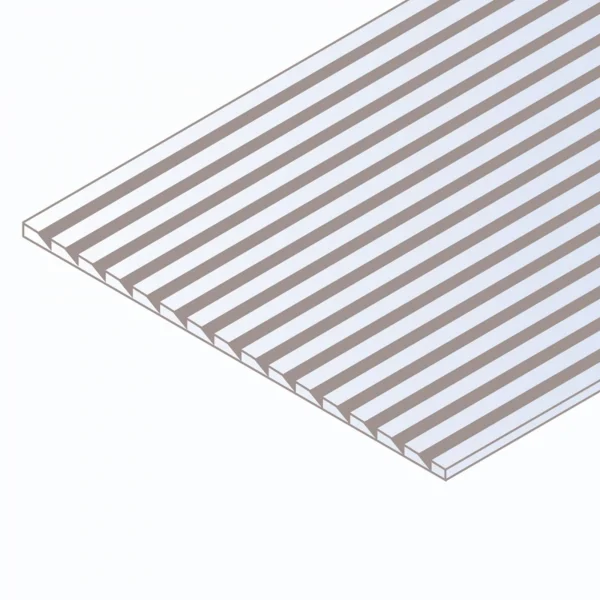 Evergreen 6x12in (15x30cm) Novelty Siding Sheet .040in (1.0mm) Thick .060in Spacing (1 Sheet per pack)