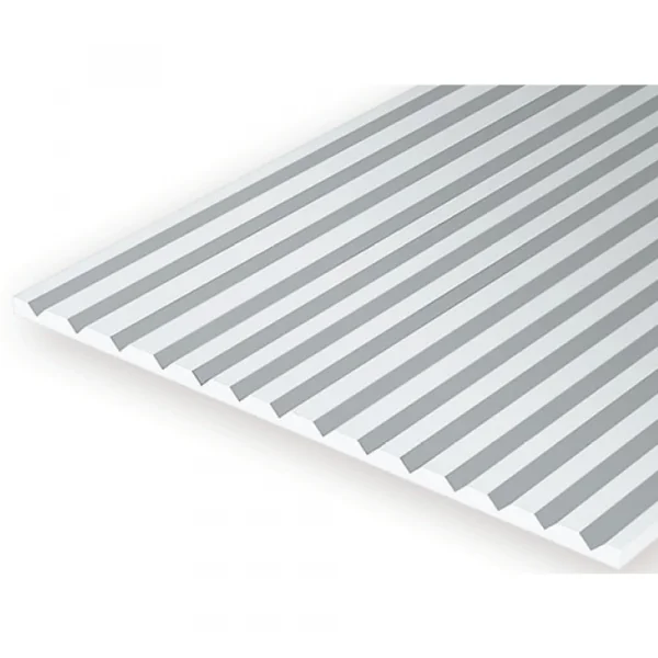 Evergreen 6x12in (15x30cm) V-Groove Siding Sheet .040in (1.0mm) Thick .040in Spacing (1 sheet per pack)
