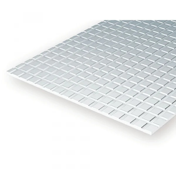 Evergreen 6x12in (15x30cm) Square Tile Sheet .040in (1.0mm) Thick 1:12x1:12in Spacing (1 Sheet per pack)