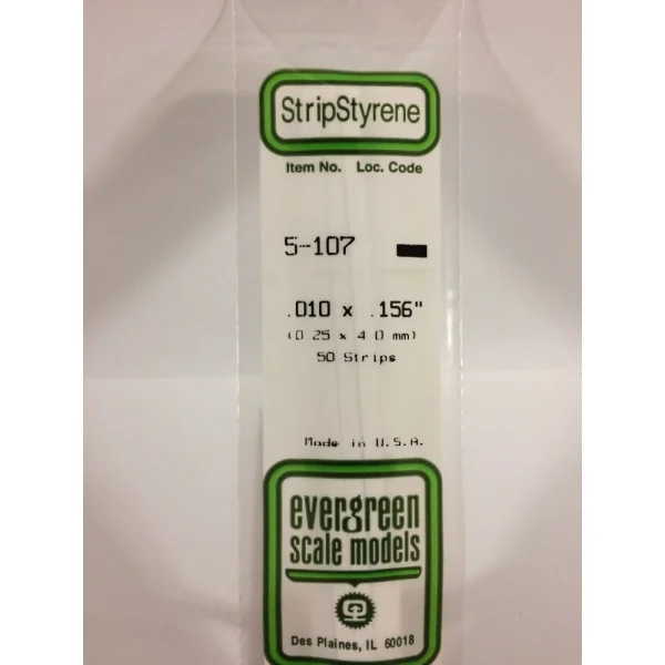 Evergreen [5-107] 14 Strip .010 x .156 (50 per pack) &mdash; image 3 of 8
