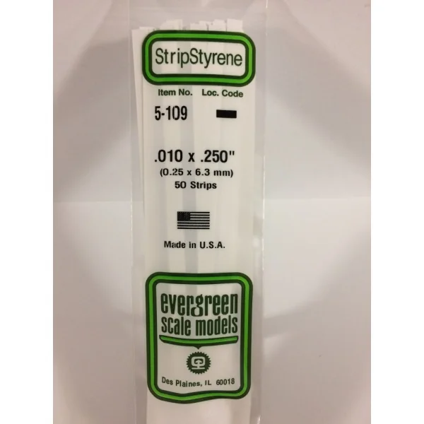 Evergreen [5-109] 14 Strip .010 x .250 (50 per pack)