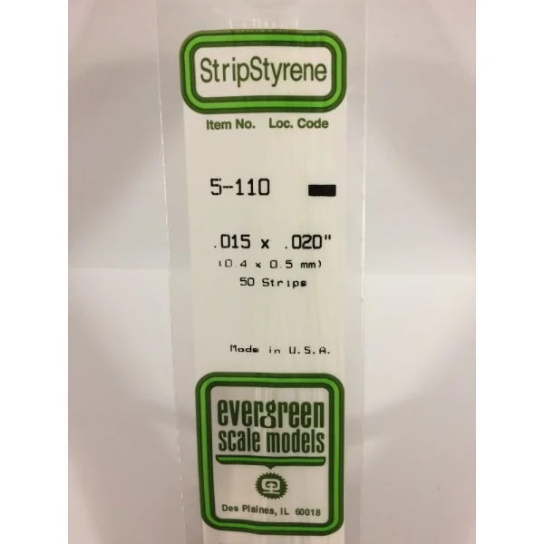 Evergreen [5-110] 14 Strip .015 x .020 (50 per pack) &mdash; image 3 of 8