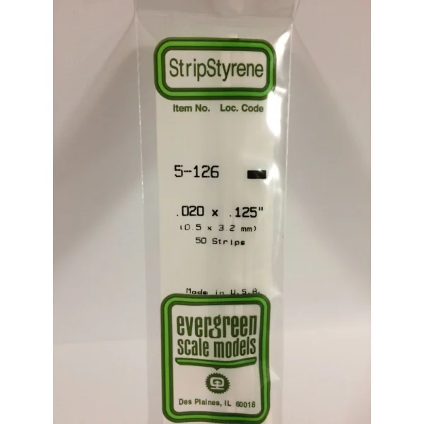 Evergreen [5-126] 14 Strip .020 x .125 (50 per pack) &mdash; image 3 of 8