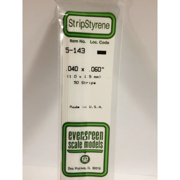 Evergreen [5-143] 14 Strip .040 x .060 (50 per pack) &mdash; image 3 of 8