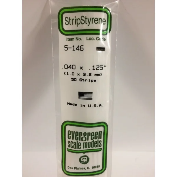 Evergreen [5-146] 14 Strip .040 x .125 (50 per pack)
