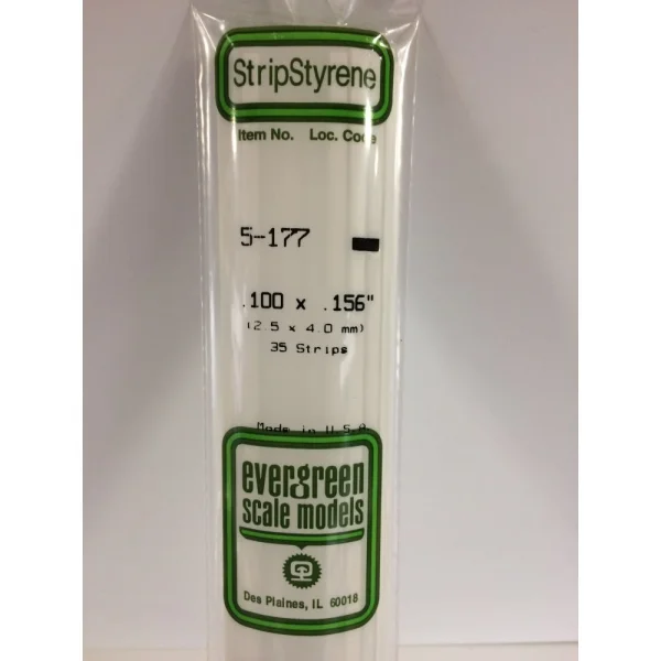 Evergreen [5-177] 14 Strip .100 x .156 (35 per pack)