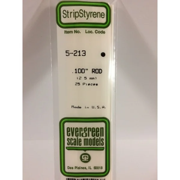 Evergreen [5-213] 14 Rod .100 (25 per pack)