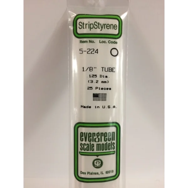 Evergreen [5-224] 14 Round Tube (Telescoping) .125 (1:8) (25 per pack)