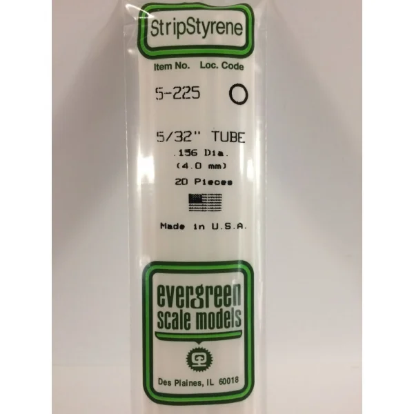 Evergreen [5-225] 14 Round Tube (Telescoping) .156 (5/32) (20 per pack)