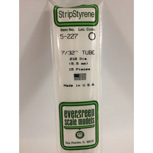 Evergreen [5-227] 14 Round Tube (Telescoping) .219 (7/32) (15 per pack) &mdash; image 5 of 5