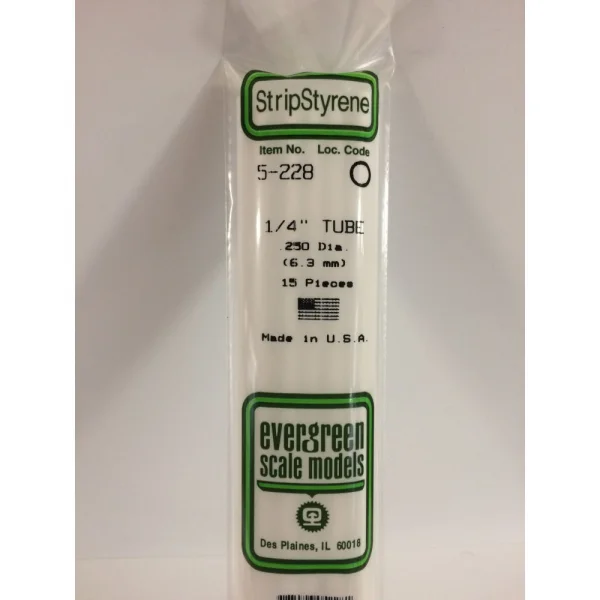 Evergreen [5-228] 14 Round Tube (Telescoping) .250 (1/4) (15 per pack)