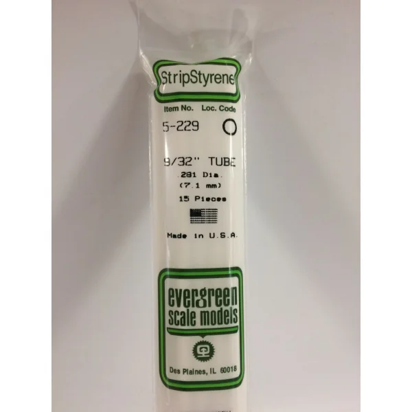 Evergreen [5-229] 14 Round Tube (Telescoping) .281 (9/32) (15 per pack)