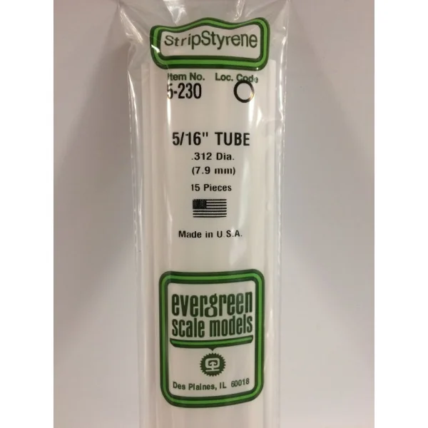 Evergreen [5-230] 14 Round Tube (Telescoping) .312 (5/16) (15 per pack)